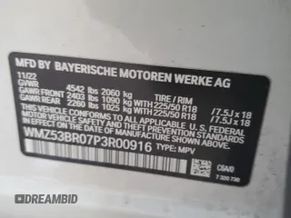 2023 MINI Countryman Cooper S z VIN WMZ53BR07P3R00916, wystawiony jako Copart lot #84349324 z przebiegiem 27 832 mil mil oraz Szkoda całkowita • Salvage title. Historia ofert i sprzedaży dostępna na DreamBid. Obrazek 12.