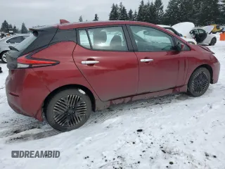 2024 Nissan LEAF SV Plus z VIN 1N4CZ1CV9RC553912, wystawiony jako Copart lot #44649165 z przebiegiem 10 140 mil mil oraz Szkoda całkowita • Salvage title. Historia ofert i sprzedaży dostępna na DreamBid. Obrazek 3.