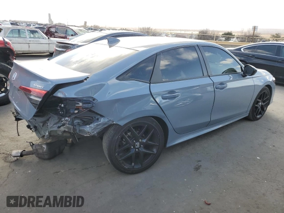 2024 Honda Civic Sedan Sport with VIN 2HGFE2F56RH510664, listed as a Copart auction lot 44701195 with 23,504 mi miles and Salvage Title. Bid and sale history available at carsss.com. Image 3.