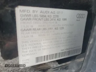 2018 Audi A4 allroad Premium Plus with VIN WA18NAF4XJA032402, listed as a Copart auction lot 57117734 with 82,816 mi miles and Salvage Title. Bid and sale history available at carsss.com. Image 15.