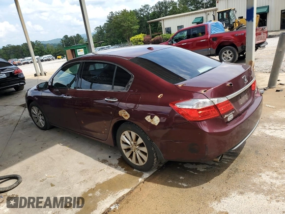 2014 Honda Accord Touring with VIN 1HGCR3F99EA021734, listed as a Copart auction lot 59976805 with 141,020 mi miles and Salvage title. Bid and sale history available at DreamBid. Image 2.