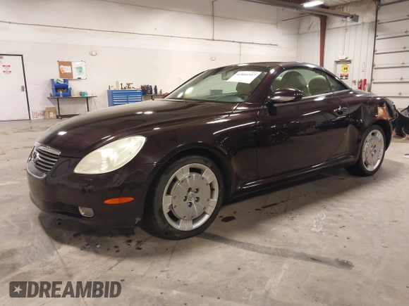 2005 Lexus SC with VIN JTHFN48Y950069904, listed as a IAAI auction lot 41804397 with 120,703 mi miles. Bid and sale history available at carsss.com. Image 20.