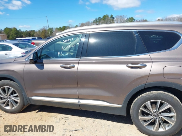 2020 Hyundai Santa Fe SEL w/SULEV with VIN 5NMS33AD8LH256698, listed as a IAAI auction lot 41744040 with 54,832 mi miles. Bid and sale history available at carsss.com. Image 14.