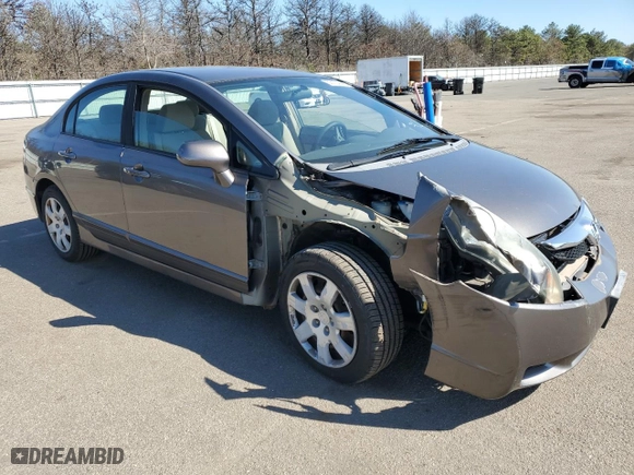 2009 Honda Civic Sdn LX with VIN 19XFA165X9E037741, listed as a Copart auction lot 53134445 with 50,101 mi miles and Salvage Title. Bid and sale history available at carsss.com. Image 4.