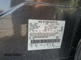 2020 Ford Edge Titanium with VIN 2FMPK4K98LBB14497, listed as a Copart auction lot 56352365 with 50,865 mi miles and Salvage title. Bid and sale history available at DreamBid. Image 13.