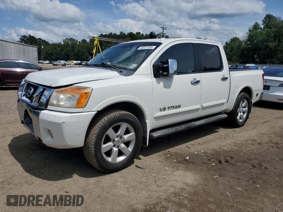 2010 Nissan Titan SE with VIN 1N6BA0ED1AN323167, listed as a Copart auction lot 60237535 with 135,182 mi miles and Salvage title. Bid and sale history available at DreamBid. Image 1.
