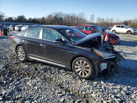 2017 Hyundai Sonata Sport with VIN 5NPE34AF6HH487114, listed as a Copart auction lot 88539425 with 82,580 mi miles and Salvage Title. Bid and sale history available at carsss.com. Image 4.