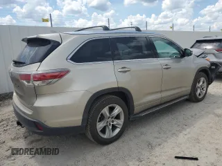 2014 Toyota Highlander Limited with VIN 5TDYKRFHXES037401, listed as a Copart auction lot 63814895 with 156,508 mi miles and Clean title. Bid and sale history available at DreamBid. Image 3.