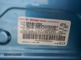 2012 Mitsubishi Outlander Sport SE with VIN JA4AR4AU8CZ004262, listed as a Copart auction lot 48854935 with 83,607 mi miles and Salvage Title. Bid and sale history available at carsss.com. Image 12.