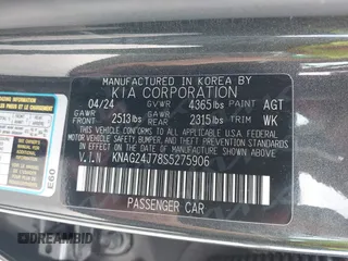 2025 Kia K5 LXS z VIN KNAG24J78S5275906, wystawiony jako IAAI lot #42006110 z przebiegiem 14 391 mil mil oraz . Historia ofert i sprzedaży dostępna na DreamBid. Obrazek 9.