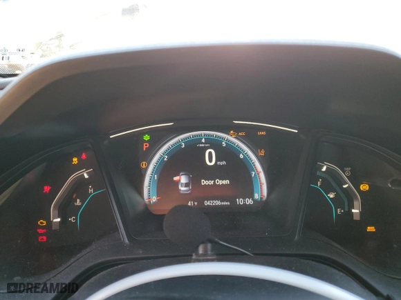 2019 Honda Civic Sedan LX with VIN 19XFC2F65KE022661, listed as a Copart auction lot 83552494 with 42,206 mi miles and Salvage Title. Bid and sale history available at carsss.com. Image 9.