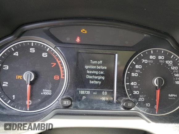 2013 Audi Q5 Premium Plus with VIN WA1LFAFP4DA093489, listed as a Copart auction lot 61972605 with 188,739 mi miles and Clean title. Bid and sale history available at DreamBid. Image 9.