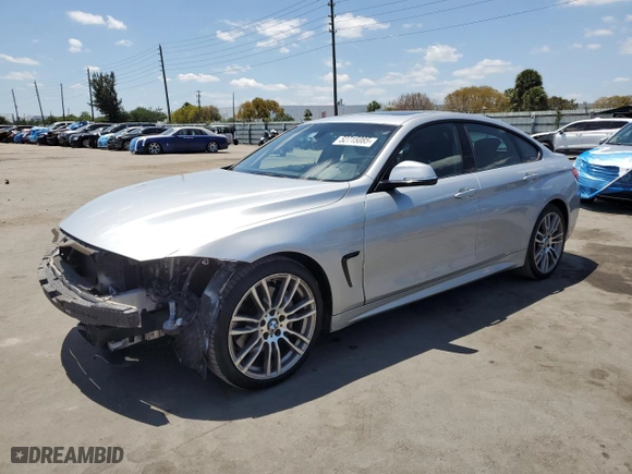 2017 BMW 4 Series 430i with VIN WBA4F7C52HG438227, listed as a Copart auction lot 52715085 with 87,686 mi miles and Salvage Title. Bid and sale history available at carsss.com. Image 1.