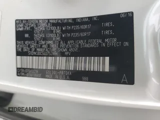 2016 Toyota Sienna XLE с VIN 5TDYK3DC5GS752884, выставлен на аукционе Copart как лот 54621775 с пробегом Не указан миль и Списание • Salvage title. История ставок и продаж доступна на DreamBid. Изображение 13.