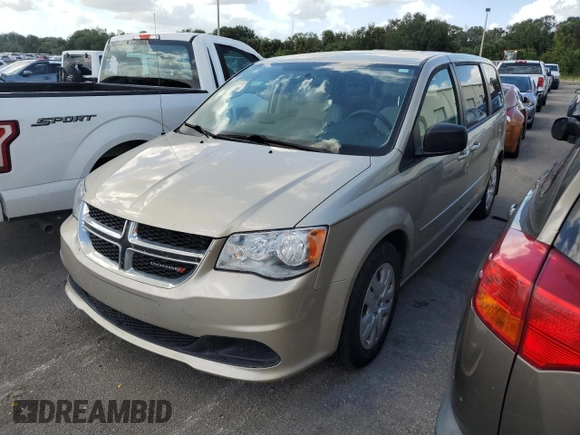 2015 Dodge Grand Caravan SE with VIN 2C4RDGBGXFR613918, listed as a Copart auction lot 75124864 with 27,822 mi miles and Salvage Title. Bid and sale history available at DreamBid. Image 1.