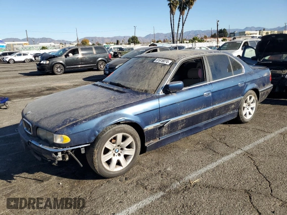 2001 BMW 7 Series 740i with VIN WBAGG83441DN88645, listed as a Copart auction lot 81618074 with Not provided miles and Clean title. Bid and sale history available at DreamBid. Image 1.