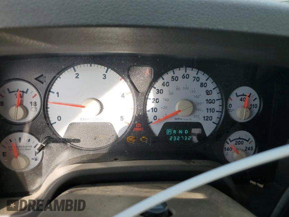 2007 Dodge Ram 2500 SLT with VIN 1D7KS28A57J625127, listed as a Copart auction lot 45461355 with 232,732 mi miles and Clean Title. Bid and sale history available at carsss.com. Image 9.
