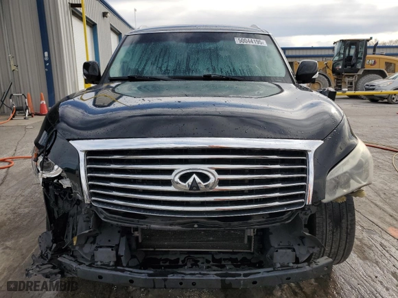 2012 Infiniti QX56 7-passenger with VIN JN8AZ2NF3C9519535, listed as a Copart auction lot 50044195 with 192,712 mi miles and Salvage Title. Bid and sale history available at carsss.com. Image 5.