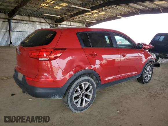 2015 Kia Sportage LX with VIN KNDPBCAC0F7674152, listed as a Copart auction lot 54567815 with 163,419 mi miles and Salvage Title. Bid and sale history available at carsss.com. Image 3.