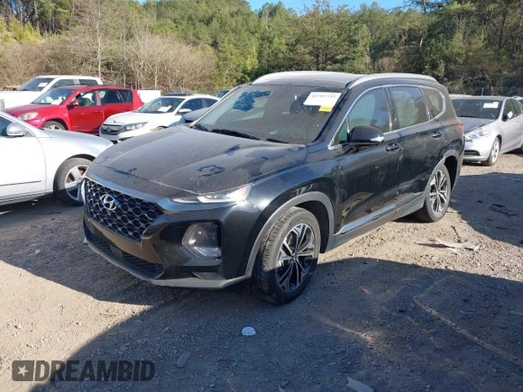 2019 Hyundai Santa Fe Ultimate with VIN 5NMS53AA8KH062025, listed as a IAAI auction lot 41707732 with 84,280 mi miles. Bid and sale history available at carsss.com. Image 2.