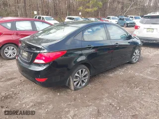 2017 Hyundai Accent SE with VIN KMHCT4AE3HU280843, listed as a IAAI auction lot 41545462 with 107,428 mi miles. Bid and sale history available at carsss.com. Image 4.