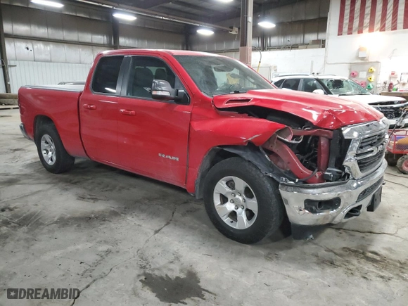 2021 Ram 1500 Big Horn with VIN 1C6SRFBT1MN800685, listed as a Copart auction lot 48401345 with 69,211 mi miles and Salvage Title. Bid and sale history available at carsss.com. Image 4.