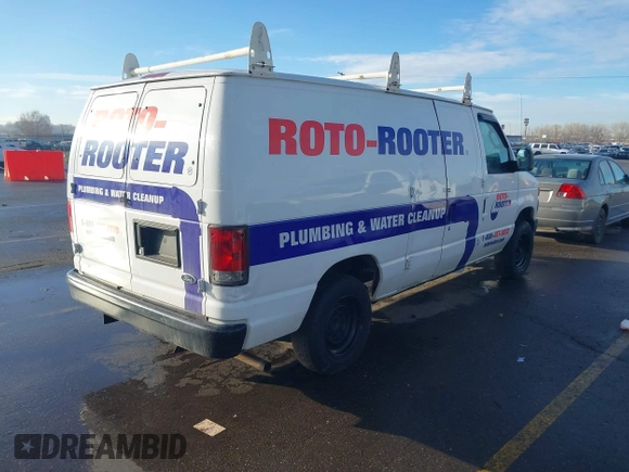 2014 Ford Econoline Cargo Commercial with VIN 1FTNE1EW0EDA07816, listed as a IAAI auction lot 41648077 with 183,501 mi miles and . Bid and sale history available at DreamBid. Image 4.