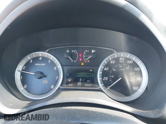 2013 Nissan Sentra SV with VIN 3N1AB7AP7DL619824, listed as a IAAI auction lot 41909137 with 98,357 mi miles. Bid and sale history available at carsss.com. Image 7.
