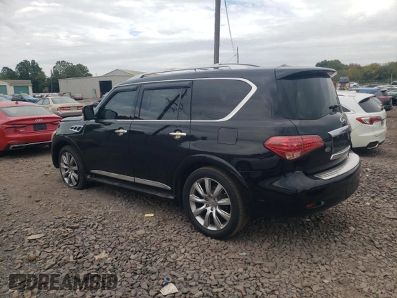 2012 Infiniti QX56 8-passenger with VIN JN8AZ2NC1C9315502, listed as a Copart auction lot 71638734 with 146,518 mi miles and Salvage Title. Bid and sale history available at carsss.com. Image 2.