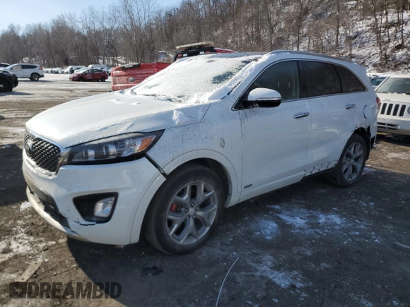 2018 Kia Sorento SX with VIN 5XYPKDA50JG362982, listed as a Copart auction lot 89136045 with 107,943 mi miles and Salvage Title. Bid and sale history available at DreamBid. Image 1.