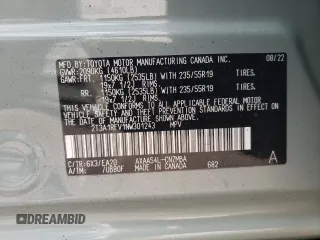 2022 Toyota RAV4 XLE Premium с VIN 2T3A1RFV1NW301243, выставлен на аукционе Copart как лот 56025835 с пробегом 58 093 миль миль и Списание • Salvage title. История ставок и продаж доступна на DreamBid. Изображение 14.