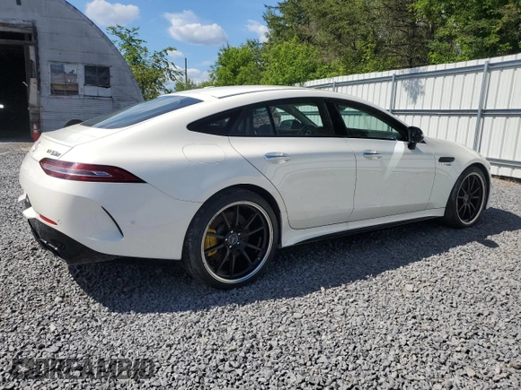 2019 Mercedes-Benz AMG GT 63 S with VIN WDD7X8KB7KA006551, listed as a Copart auction lot 59357545 with Not provided miles and Salvage title. Bid and sale history available at DreamBid. Image 3.