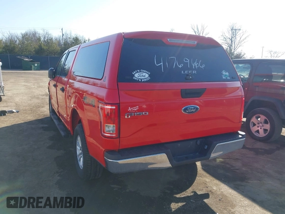 2017 Ford F-150 XL with VIN 1FTEW1EF0HKD97975, listed as a IAAI auction lot 41769666 with 120,697 mi miles. Bid and sale history available at carsss.com. Image 3.