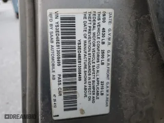 2001 Saab 9-5 with VIN YS3ED48E813008499, listed as a Copart auction lot 84397094 with 207,316 mi miles and Salvage Title. Bid and sale history available at carsss.com. Image 12.