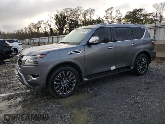 2023 Nissan Armada Platinum with VIN JN8AY2DA0P9405121, listed as a Copart auction lot 78099894 with 2,799 mi miles and Non Repairable. Bid and sale history available at carsss.com. Image 1.