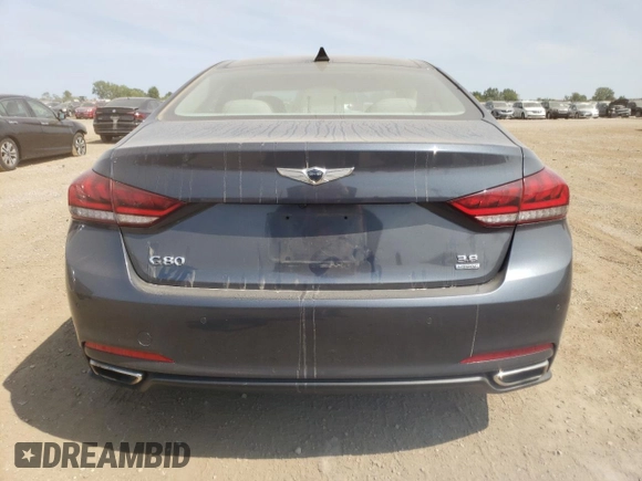 2017 Genesis G80 3.8L with VIN KMHGN4JEXHU176409, listed as a Copart auction lot 68038554 with 120,655 mi miles and Salvage Title. Bid and sale history available at DreamBid. Image 6.