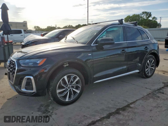 2022 Audi Q5 S line Premium Plus with VIN WA1EAAFYXN2088065, listed as a Copart auction lot 57692385 with 51,313 mi miles and Salvage title. Bid and sale history available at DreamBid. Image 1.