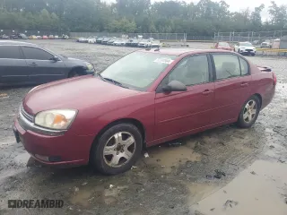 2005 Chevrolet Malibu LT with VIN 1G1ZU54875F198372, listed as a Copart auction lot 72370984 with 197,395 mi miles and Salvage Title. Bid and sale history available at carsss.com. Image 1.