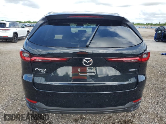 2025 Mazda CX-90 Preferred z VIN JM3KKBHD9S1217783, wystawiony jako Copart lot #60598035 z przebiegiem 5 647 mil mil oraz Czysty tytuł • Clean title. Historia ofert i sprzedaży dostępna na DreamBid. Obrazek 6.