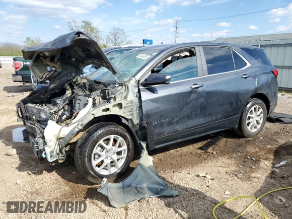 2023 Chevrolet Equinox LT with VIN 3GNAXKEG0PS156762, listed as a Copart auction lot 55434295 with 36,898 mi miles and Salvage title. Bid and sale history available at DreamBid. Image 1.