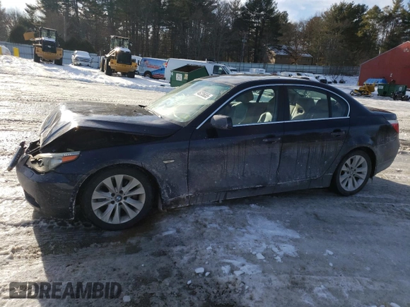 2005 BMW 5 Series 545i with VIN WBANB33515CN64428, listed as a Copart auction lot 46235655 with 177,925 mi miles and Clean Title. Bid and sale history available at carsss.com. Image 1.