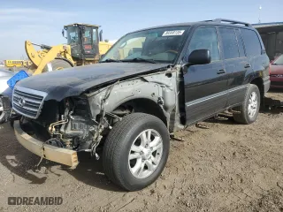 2005 Lexus LX 470 with VIN JTJHT00WX53550338, listed as a Copart auction lot 89358135 with 153,381 mi miles and Salvage Title. Bid and sale history available at carsss.com. Image 1.