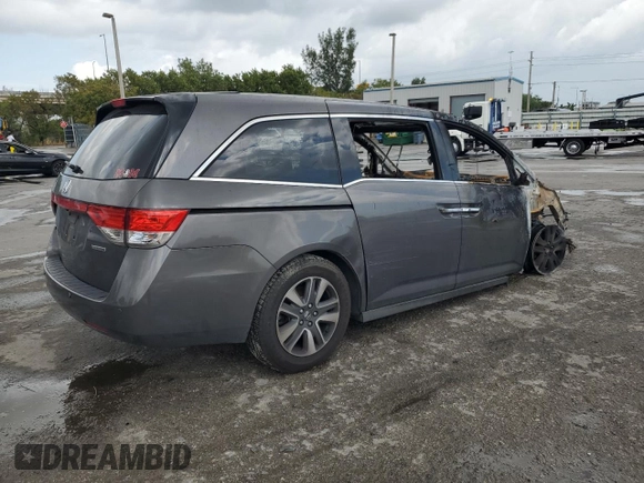 2015 Honda Odyssey Touring Elite with VIN 5FNRL5H90FB129008, listed as a Copart auction lot 47995945 with Not provided miles and Non repairable. Bid and sale history available at DreamBid. Image 3.