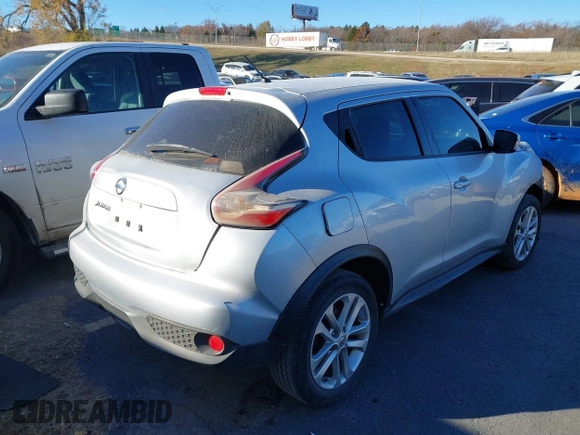 2016 Nissan Juke S with VIN JN8AF5MR6GT607994, listed as a IAAI auction lot 41073937 with 103,371 mi miles. Bid and sale history available at carsss.com. Image 4.