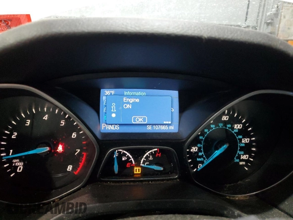 2014 Ford Focus SE with VIN 1FADP3K24EL125303, listed as a Copart auction lot 43498485 with 107,665 mi miles and Non Repairable. Bid and sale history available at carsss.com. Image 9.