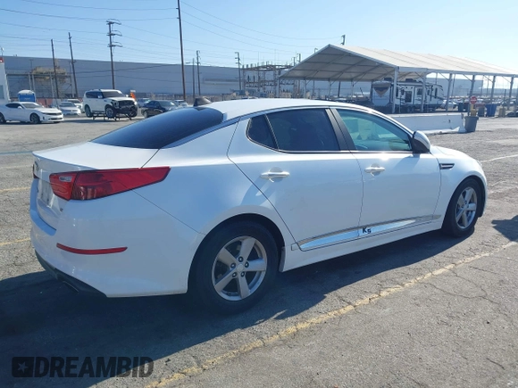 2015 Kia Optima LX with VIN 5XXGM4A70FG381555, listed as a IAAI auction lot 42632259 with 139,644 mi miles and . Bid and sale history available at DreamBid. Image 4.