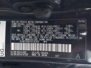 2007 Lexus GX 470 with VIN JTJBT20XX70130304, listed as a IAAI auction lot 42020581 with 39,781 mi miles. Bid and sale history available at carsss.com. Image 9.