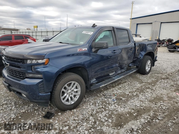 2021 Chevrolet Silverado 1500 RST with VIN 1GCUYEED7MZ273974, listed as a Copart auction lot 81060014 with 102,210 mi miles and Salvage Title. Bid and sale history available at carsss.com. Image 1.