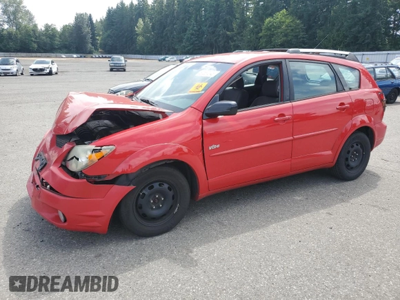 2004 Pontiac Vibe with VIN 5Y2SL62804Z428254, listed as a Copart auction lot 60557045 with Not provided miles and Salvage title. Bid and sale history available at DreamBid. Image 1.
