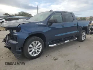 2021 Chevrolet Silverado 1500 Custom with VIN 1GCPWBEH1MZ193770, listed as a Copart auction lot 80923544 with 96,325 mi miles and Clean Title. Bid and sale history available at DreamBid. Image 1.